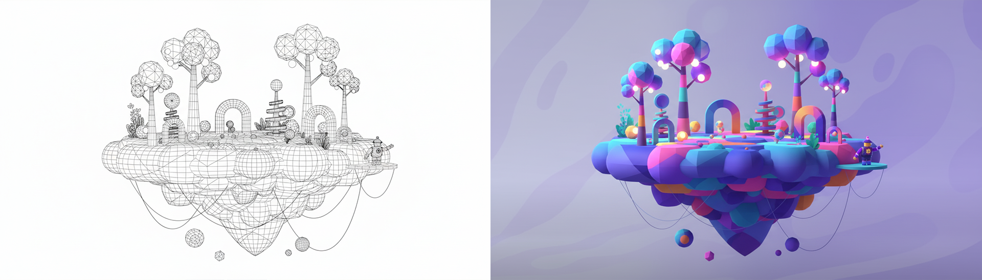 Low poly style example